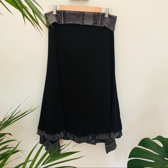 Manque Design Black Skirt A-line Pull-on, pull-off - Picture 7 of 11